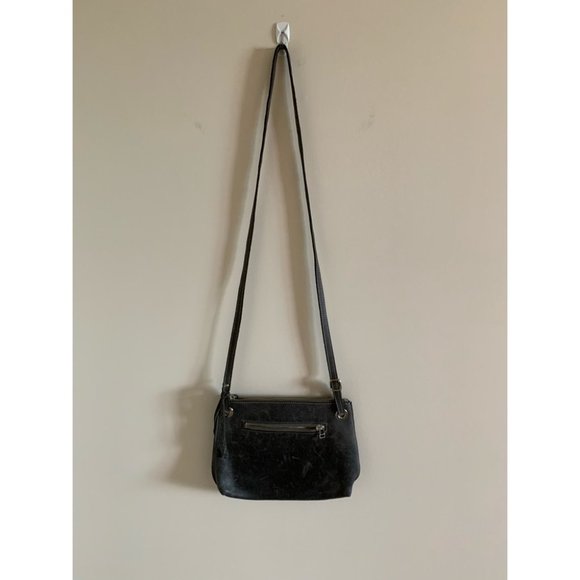 Roots Edie Grey Leather Adjustable Crossbody Bag - Picture 8 of 13